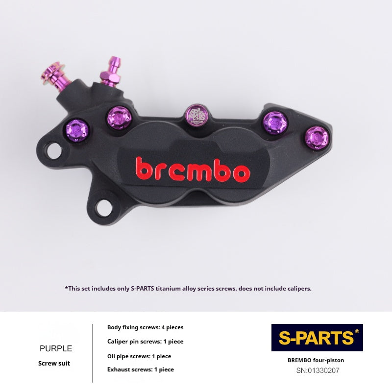 SPARTS Titanium Bolt Kit for Brembo Basic 2-Piston & 4-Piston Calipers| Motorcycle Brake System Upgrade