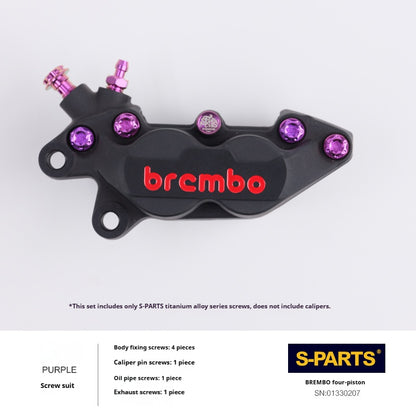 SPARTS Titanium Bolt Kit for Brembo Basic 2-Piston and 4-Piston Calipers