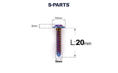 SPARTS Button Head M5×L10-35 Titanium Screws Self-Tapping Bolt