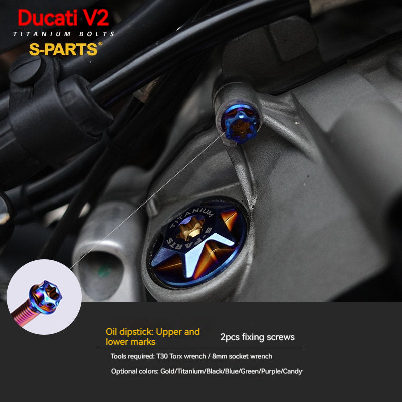 S-PARTS  Compatible with / Suitable for Ducati DUCATI V2 Full Titanium Bolt Kit