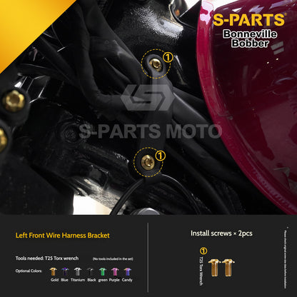 SPARTS Titanium Set Screws for Triumph Bonneville Bobber Motorcycle Modification