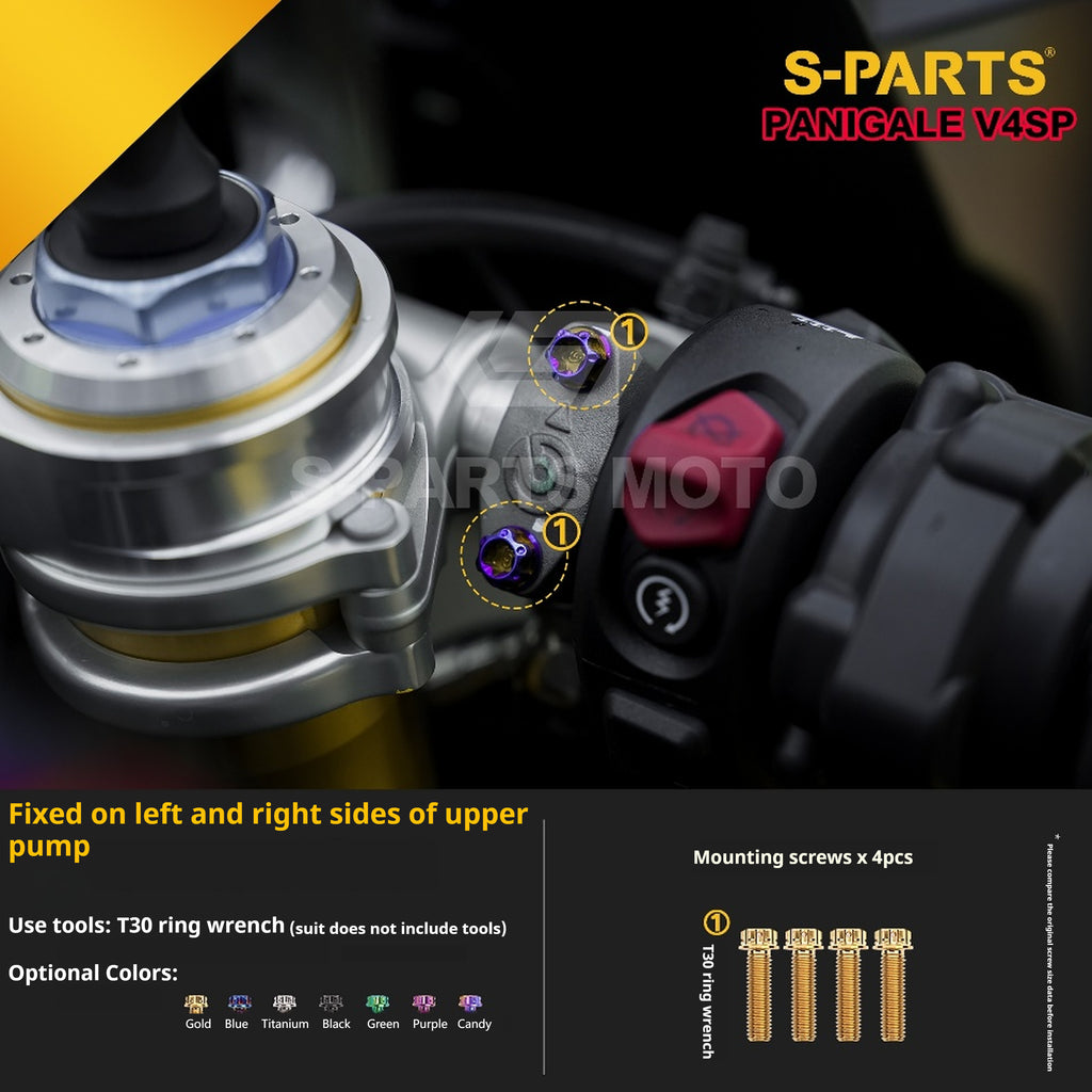 SPARTS TC4 Titanium Bolt Kit for Ducati Panigale V4SP Motorcycle