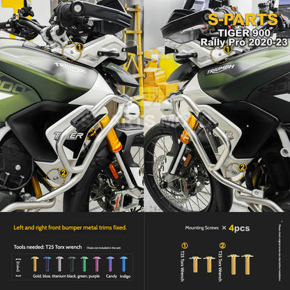 SPARTS Triumph Tiger 900 Rally Pro (2020–2023) Motorcycle Modified Titanium Alloy Bolts