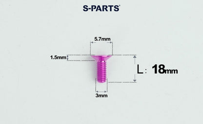 SPARTS Series M3 L6-30 Countersunk Titanium Bolt