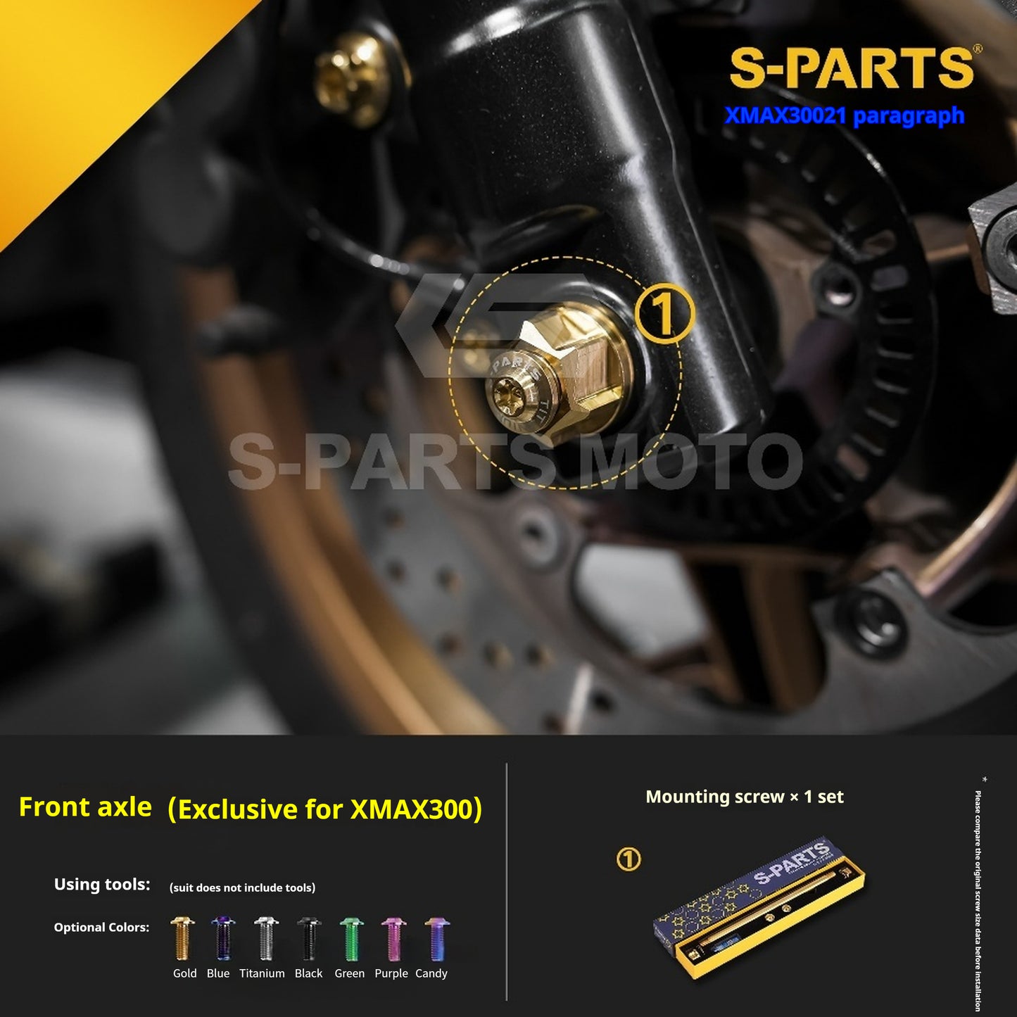 SPARTS 2021 XMAX300 YAMAHA Motorcycle Modified Titanium Alloy Bolts Screws