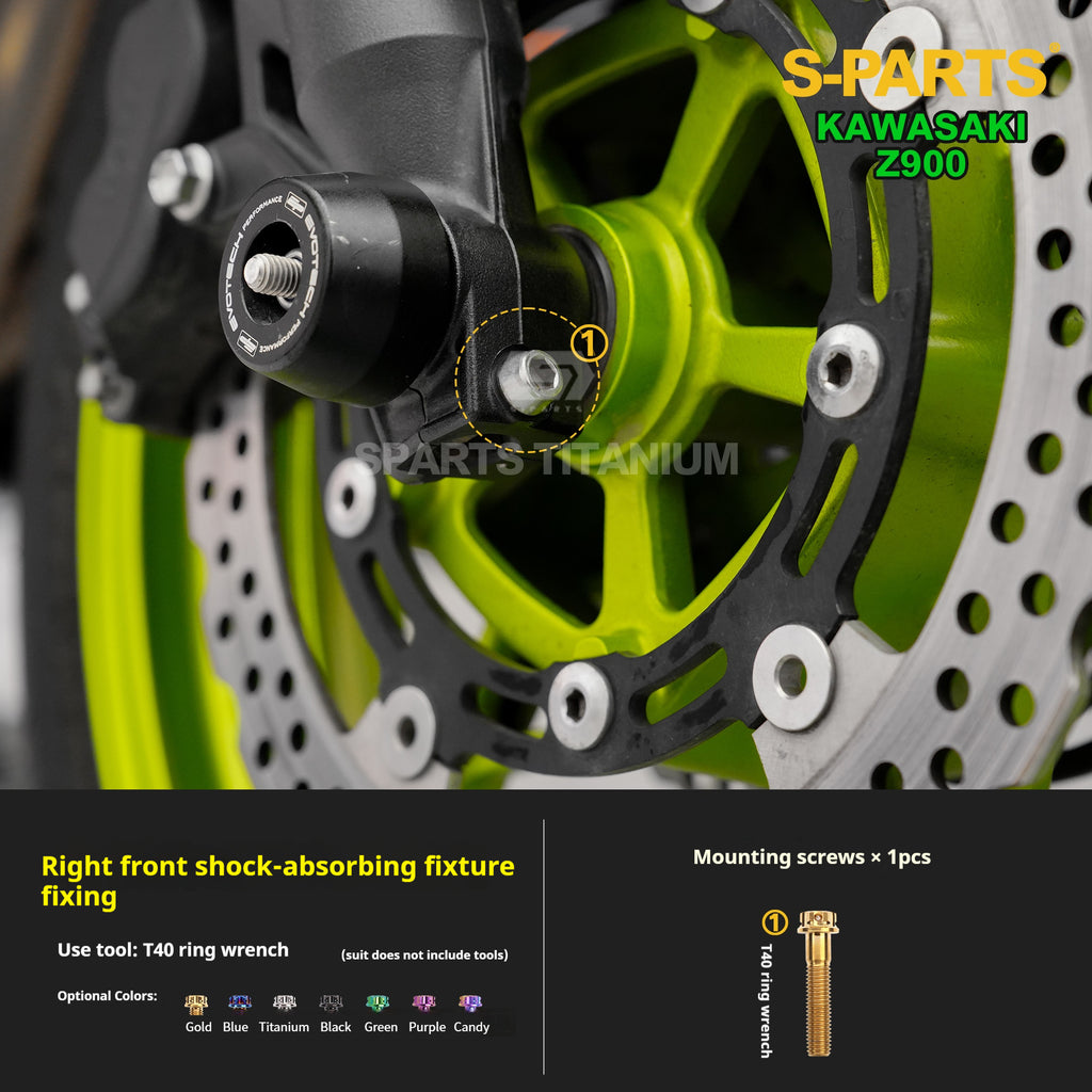 SPARTS TC4 Titanium Bolt Kit for Kawasaki Z900 2021 | Motorcycle Titanium Bolt Upgrade