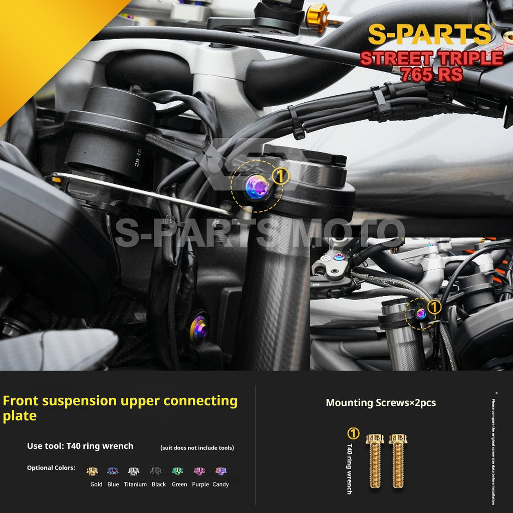 SPARTS Titanium Screw Set for Triumph Street Triple RS –CNC Titanium Upgrade Kit