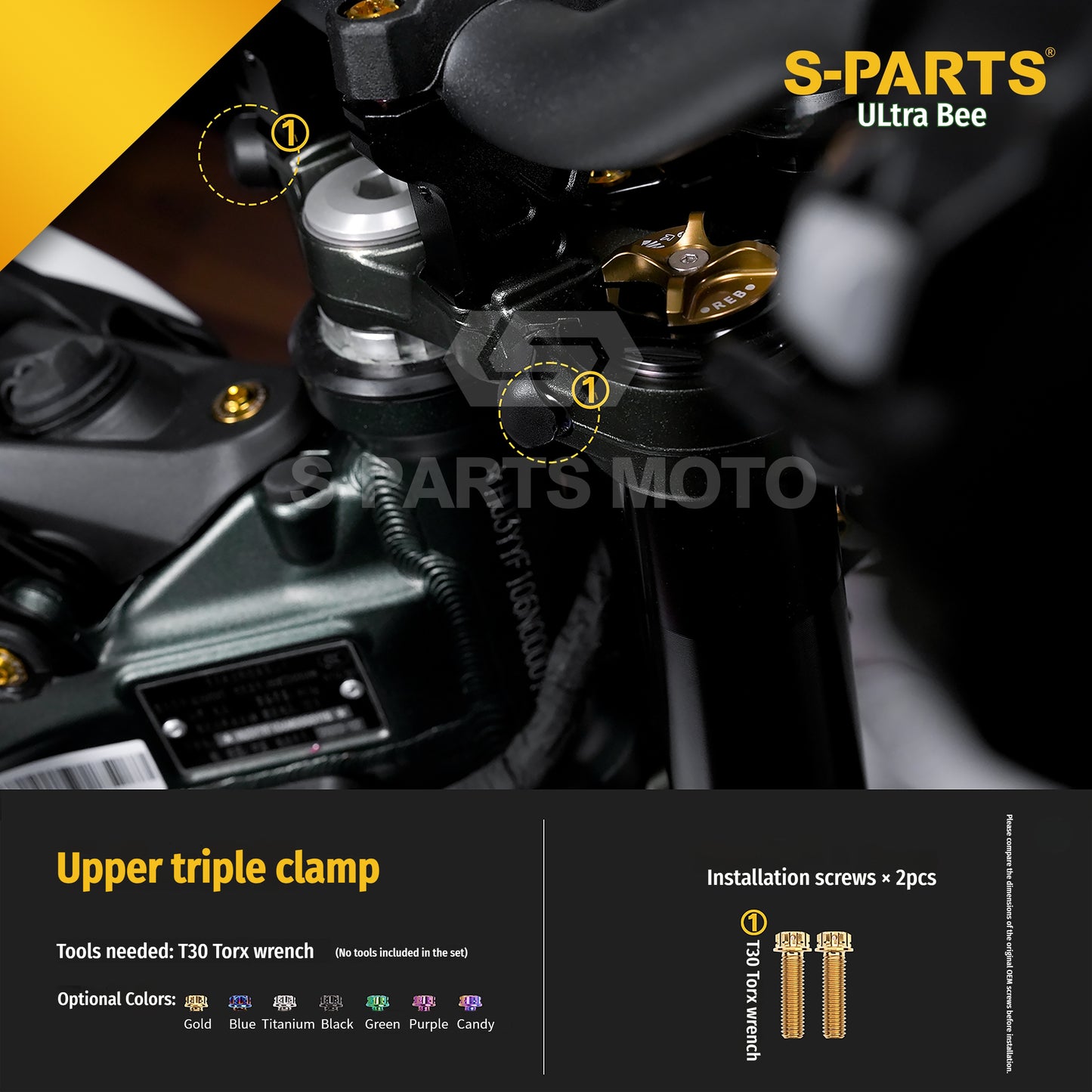 SPARTS Titanium Bolt Kit for Ultra Bee | Full Motorcycle Upgrade Set