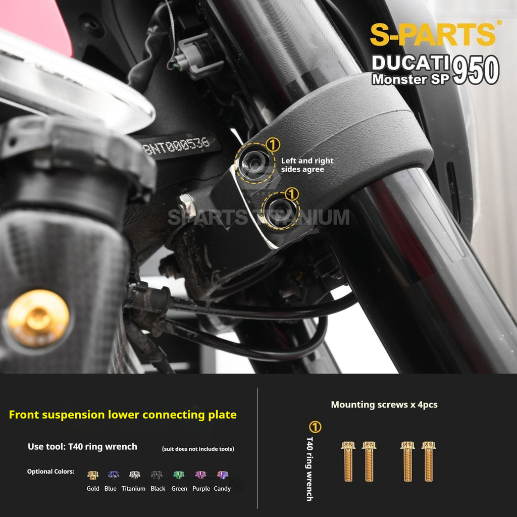 SPARTS Titanium Bolt Kit for Ducati New Monster SP 950 – CNC Titanium Upgrade Kit