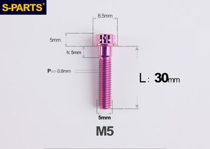 SPARTS M5 Titanium Bolt A3 Series – Motorcycle & E-Bike Upgrade Screws
