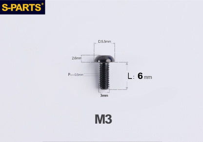 SPARTS A2 Button Head M3 Titanium Bolt