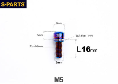 SPARTS M5 L10-50mm Titanium Alloy Screws
