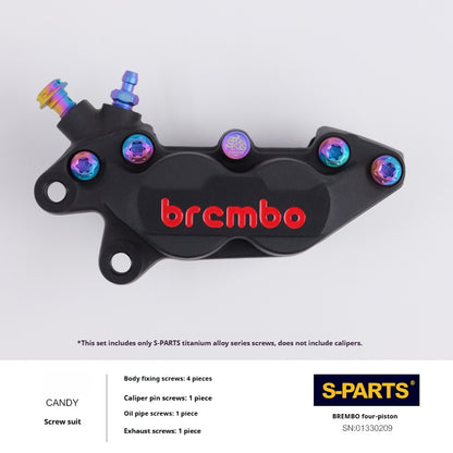 SPARTS Titanium Bolt Kit for Brembo Basic 2-Piston and 4-Piston Calipers