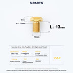 S-PARTS TC4 Titanium Mirror Plug Bolt M8 M10 RH/LH for Motorcycle