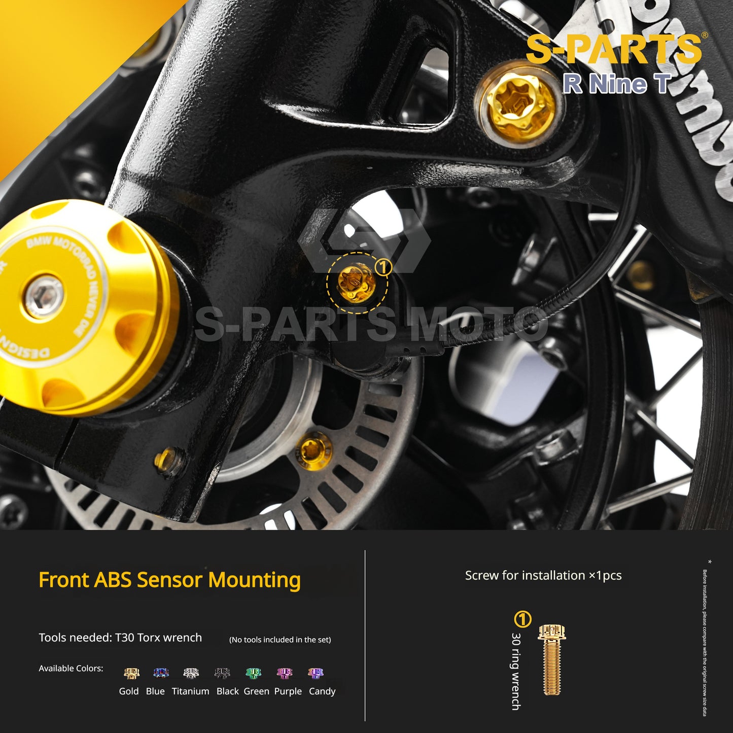 S-PARTS Premium Titanium Braking & Handling Upgrade Kit for BMW R nineT