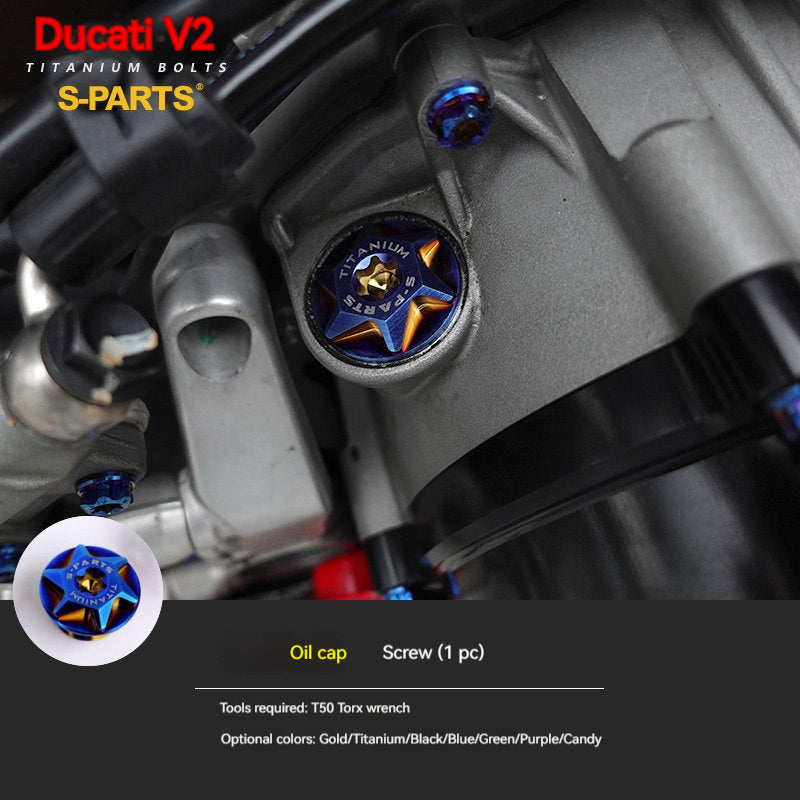 S-PARTS  Compatible with / Suitable for Ducati DUCATI V2 Full Titanium Bolt Kit
