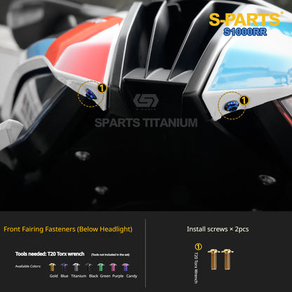 SPARTS Titanium Fairing Bolts Kit Windshield Mirror Screws Fasteners for BMW S1000RR Tuning