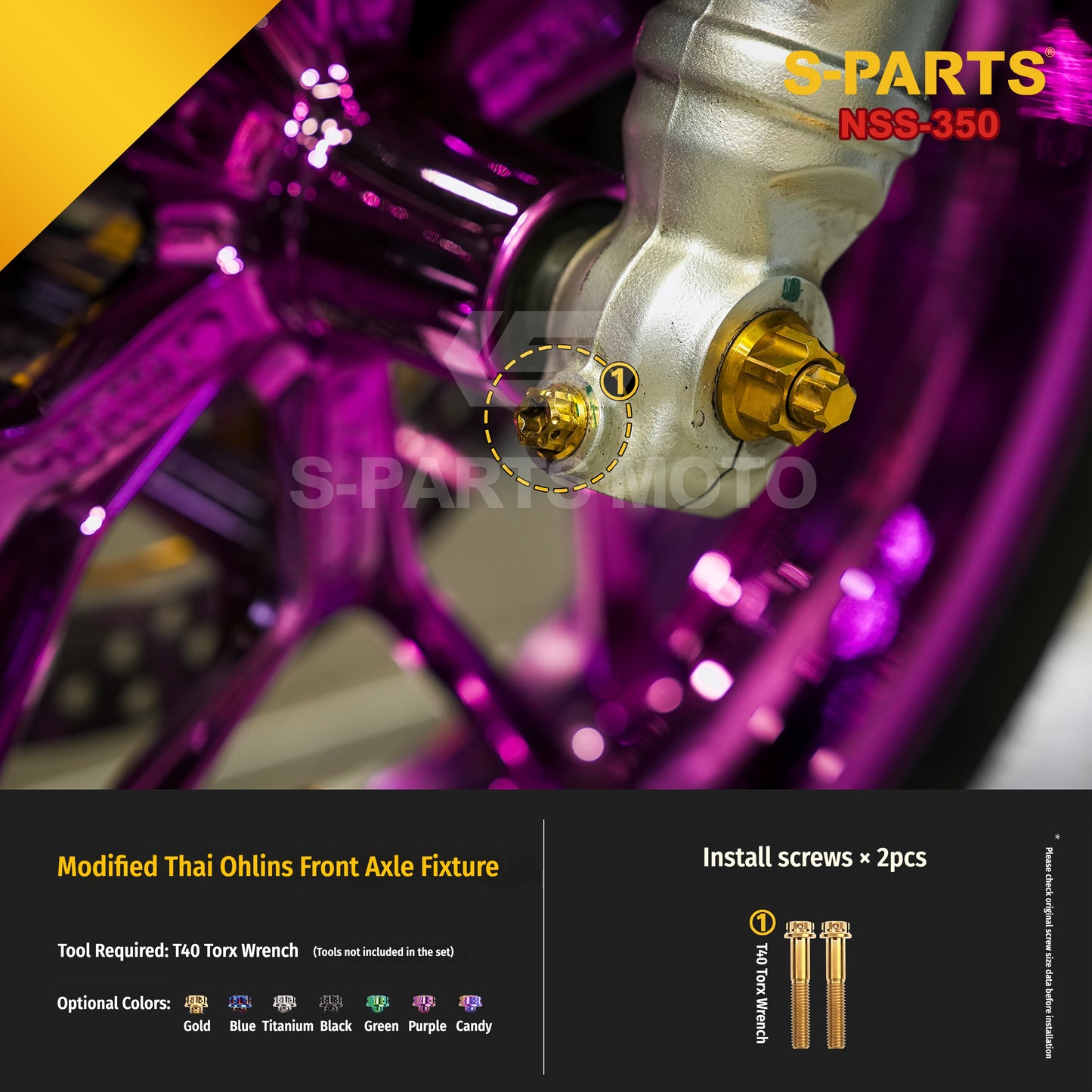 SPARTS Titanium Bolt Kit for Honda Forza NSS350 – Motorcycle Upgrade Fasteners