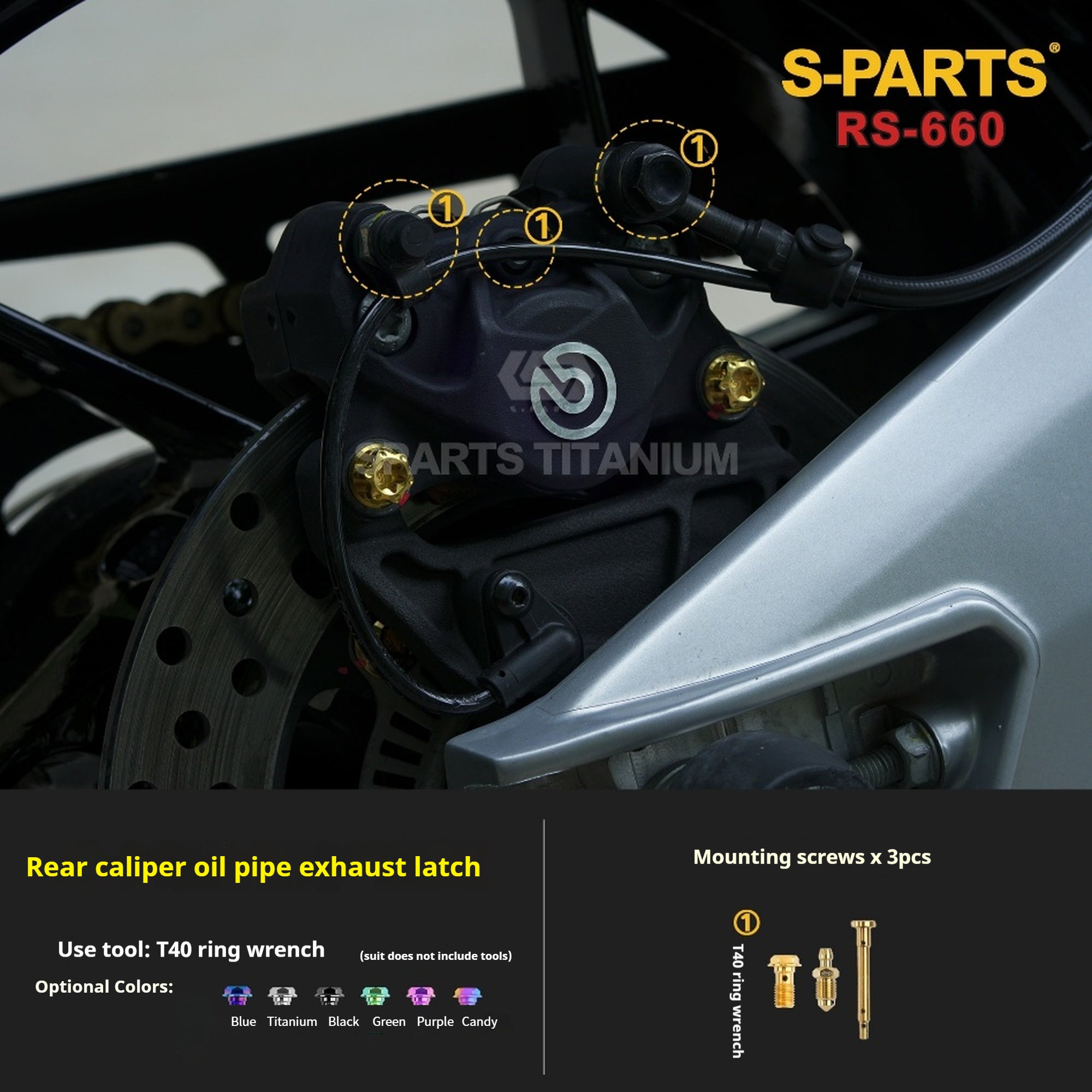 SPARTS Titanium Bolt Kit for Aprilia RS660 2021 – Custom Candy Color & CNC Titanium Upgrade Kit