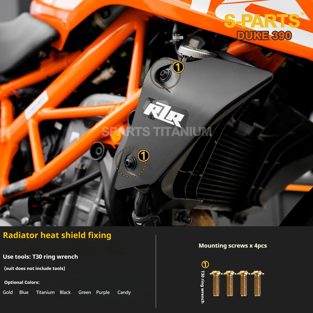 SPARTS Stan KTM DUKE 390 Dedicated · TC4 Titanium Full Motorcycle Bolt Kit