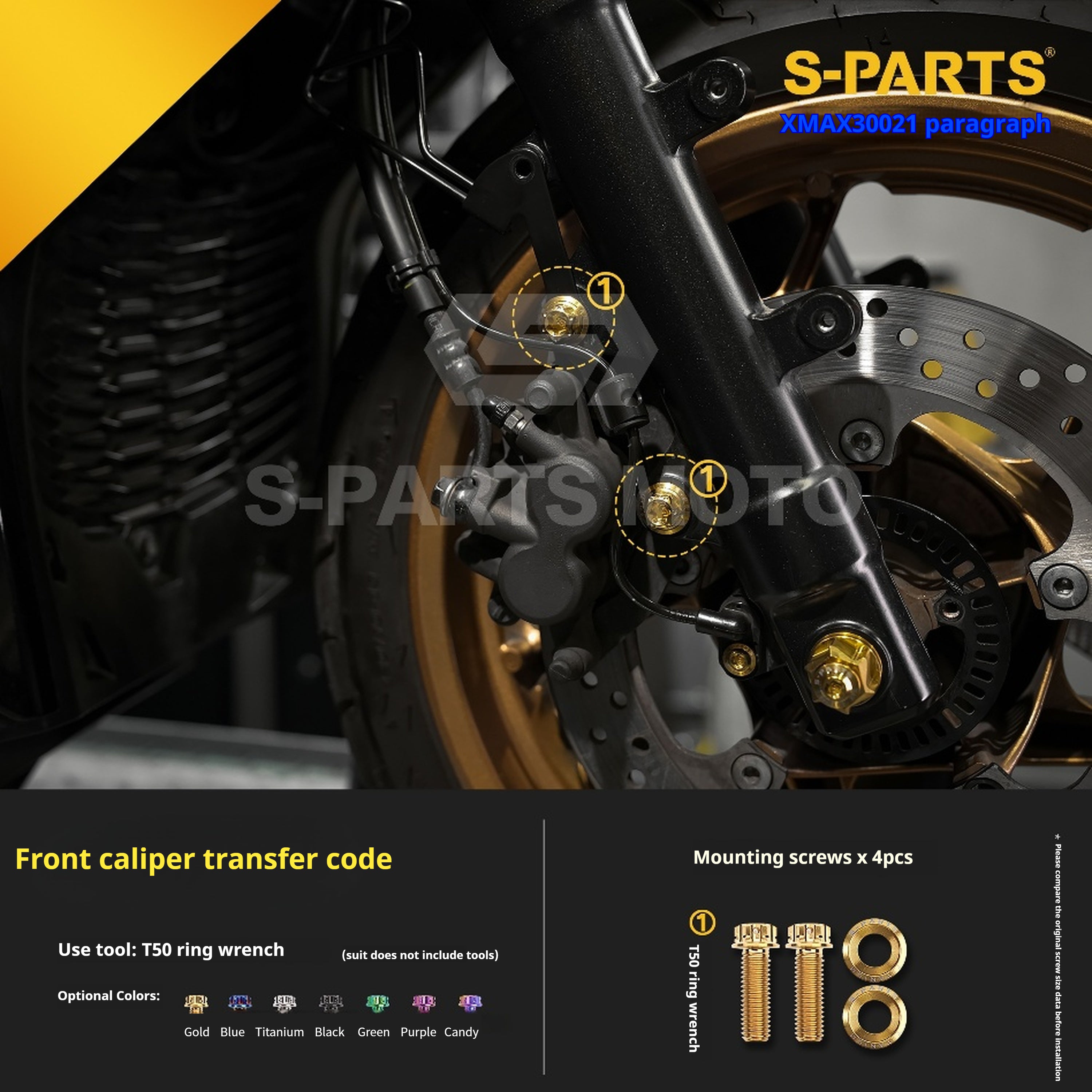 SPARTS Titanium Screw Set for Yamaha XMAX 300 2021 –  CNC Titanium Upgrade Kit