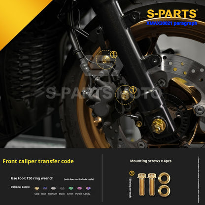 SPARTS 2021 XMAX300 YAMAHA Motorcycle Modified Titanium Alloy Bolts Screws