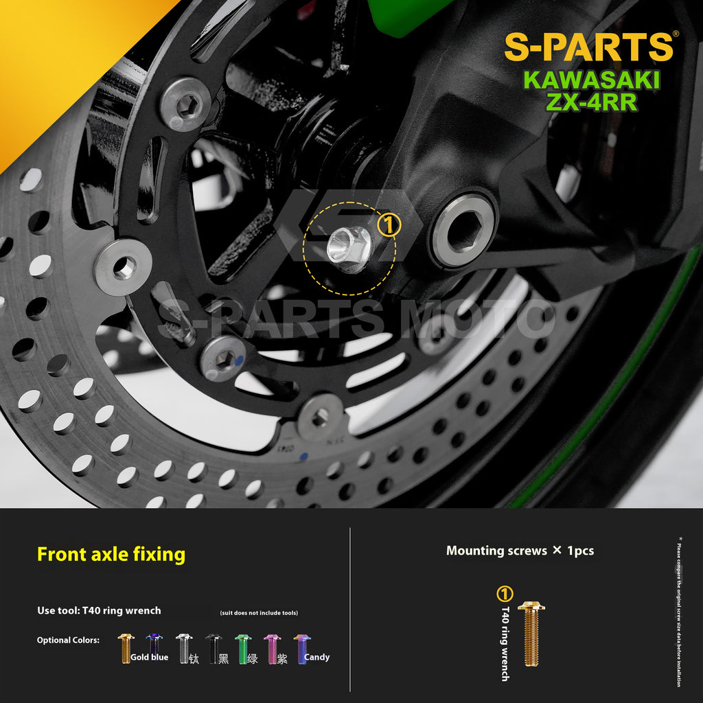 SPARTS TC4 Titanium Bolt Kit for Kawasaki ZX-4RR | Motorcycle Titanium Bolt Upgrade