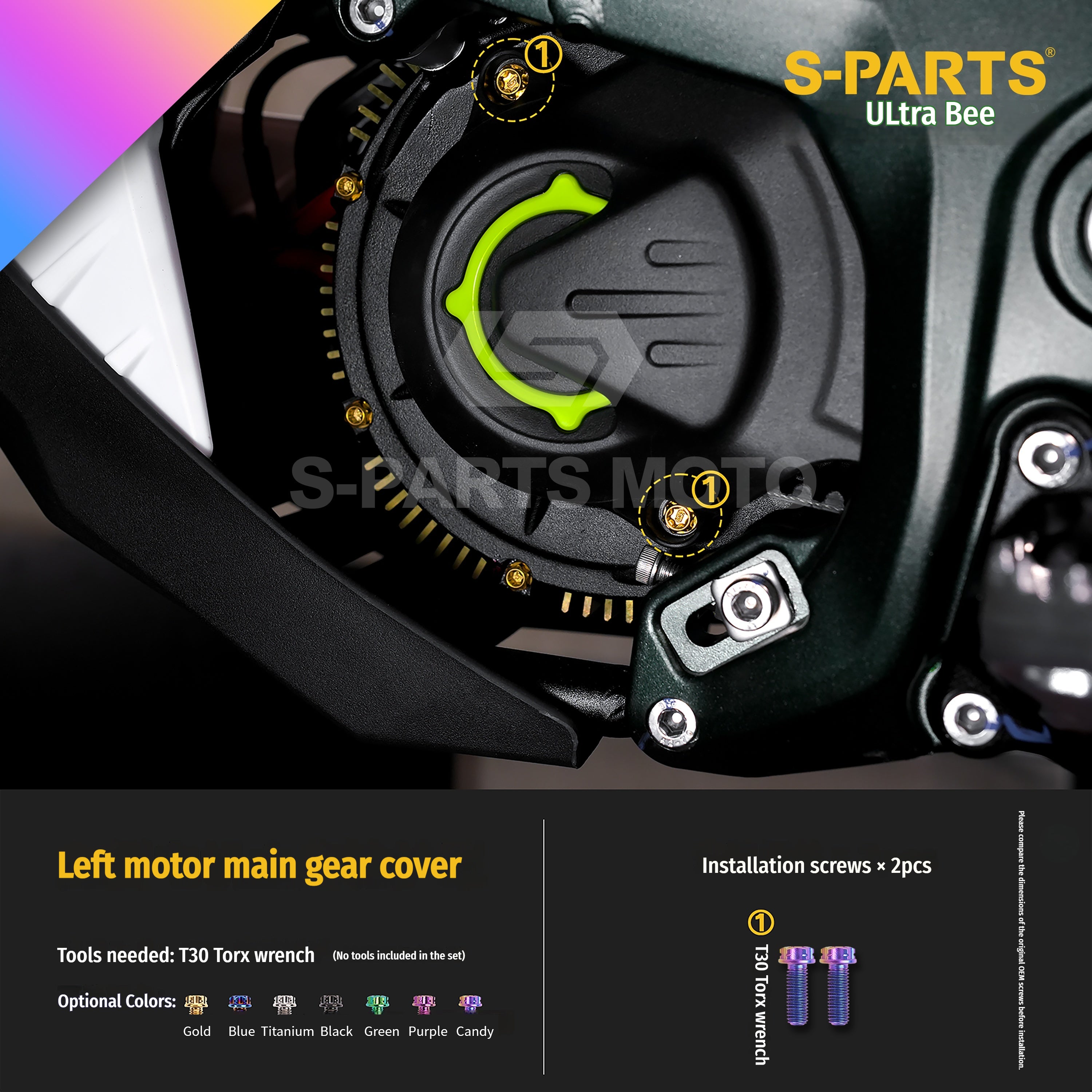 SPARTS Titanium Bolt Kit for Ultra Bee | Full Motorcycle Upgrade Set--candy