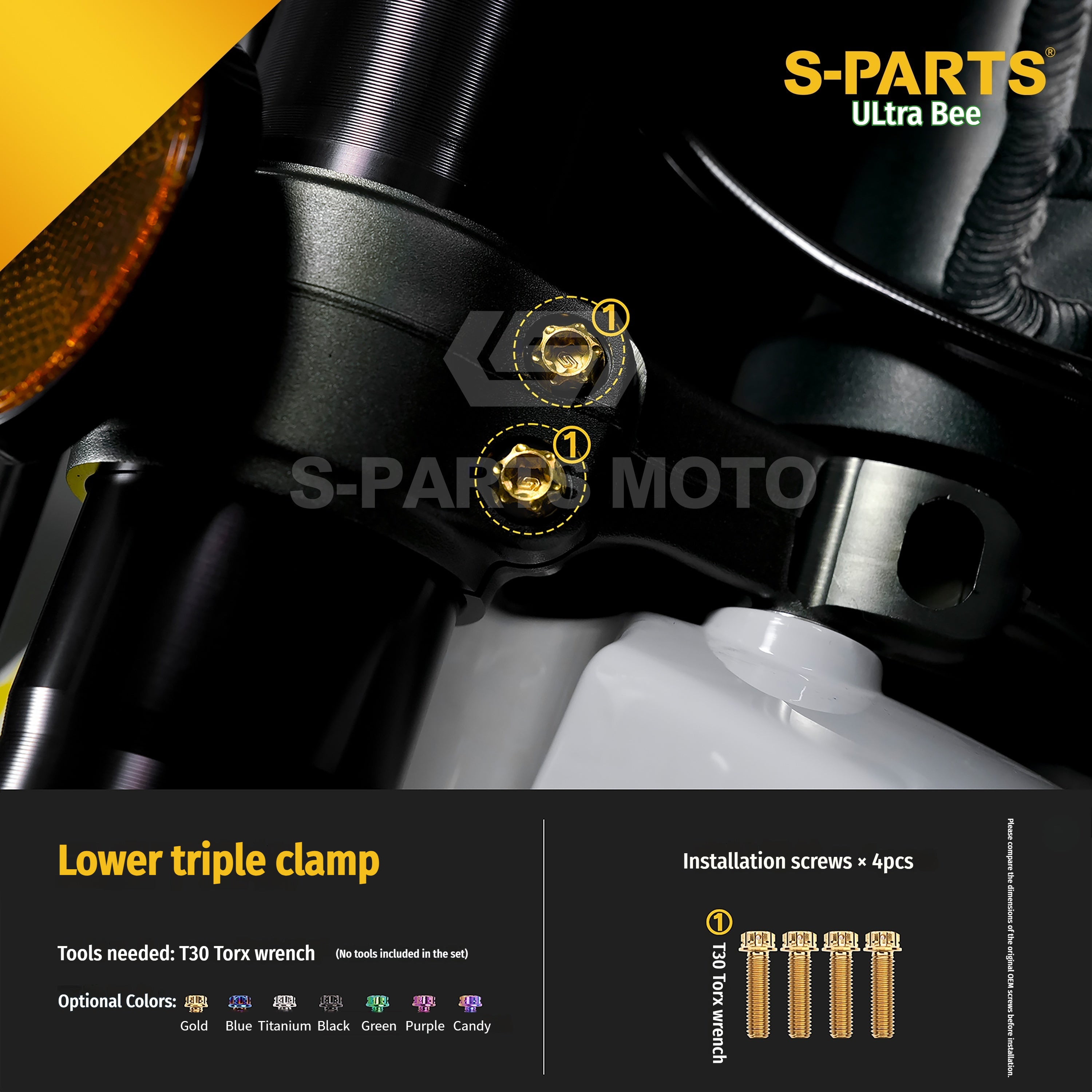 SPARTS Titanium Bolt Kit for Ultra Bee | Full Motorcycle Upgrade Set