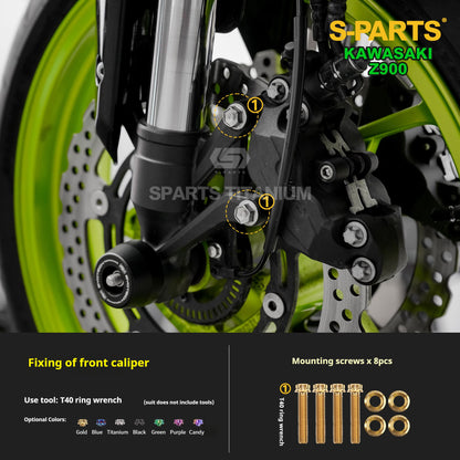 SPARTS TC4 Titanium Bolt Kit for Kawasaki Z900 2021 | Motorcycle Titanium Bolt Upgrade