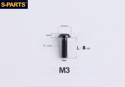 SPARTS A2 Button Head M3 Titanium Bolt