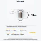 S-PARTS TC4 Titanium Mirror Plug Bolt M8 M10 RH/LH for Motorcycle