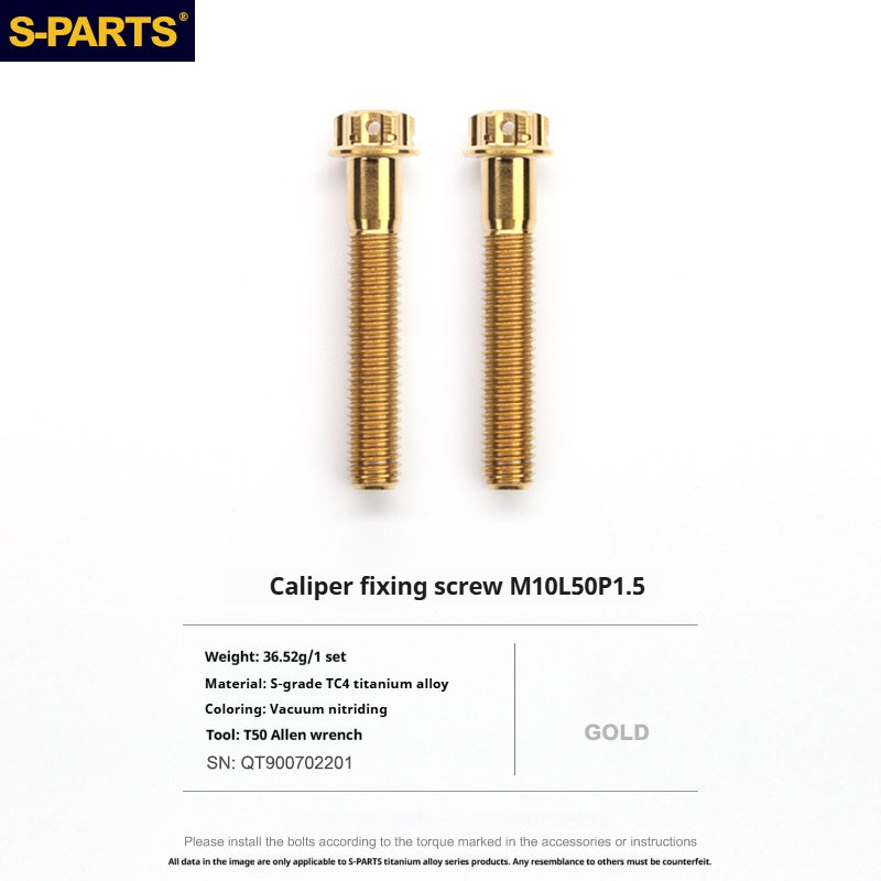 SPARTS Titanium Alloy Lower Caliper Bolt Kit for BREMBO GP4 RX with 100mm Mounting Points