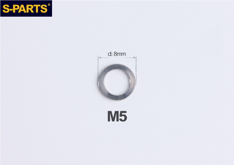 S-PARTS M3 / M4 / M5 / M6 / M8 / M10 / M12 TC4 Titanium Flat Washers for E-Bikes, Motorcycles & Bicycles