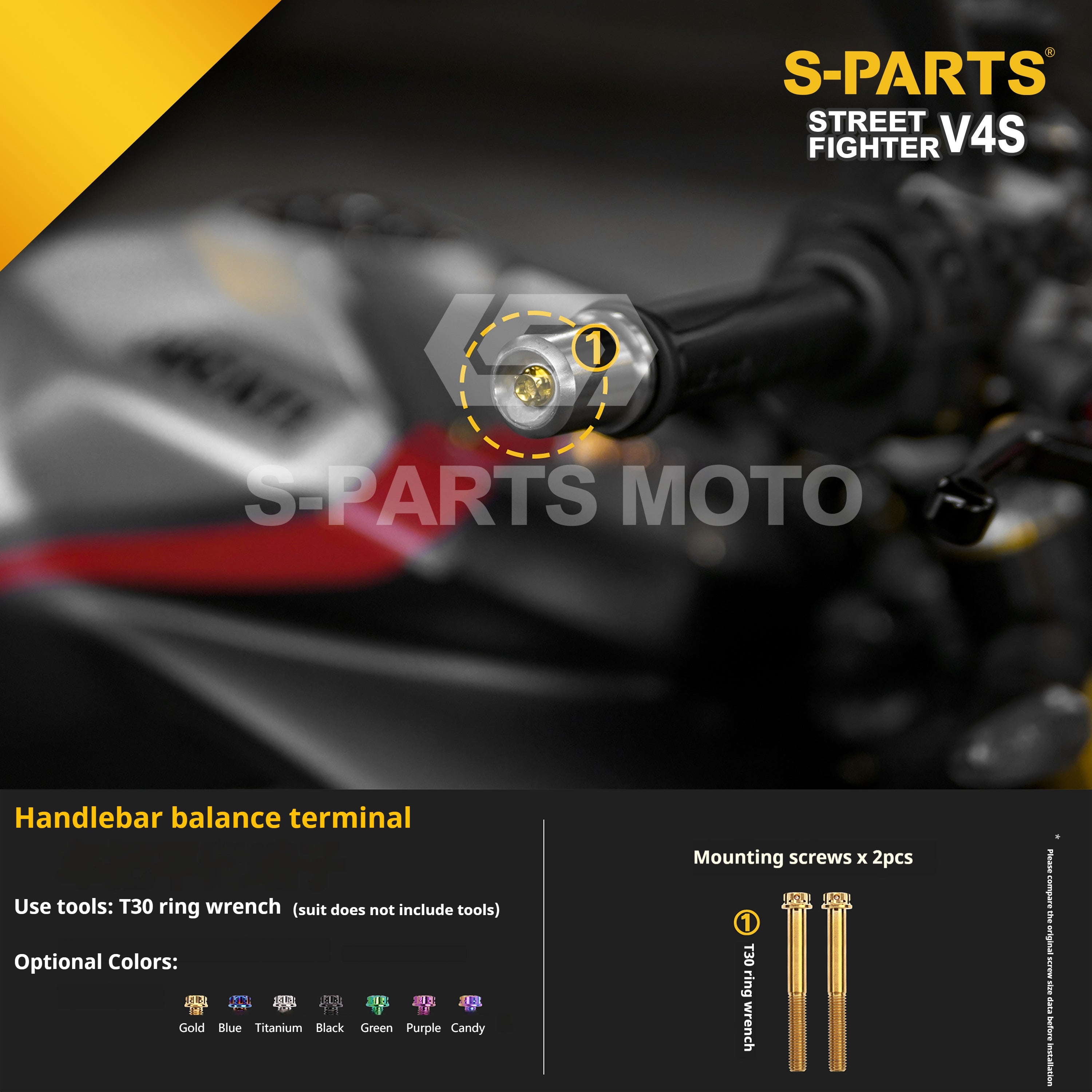 SPARTS Titanium Bolt Kit for Ducati Streetfighter V4S