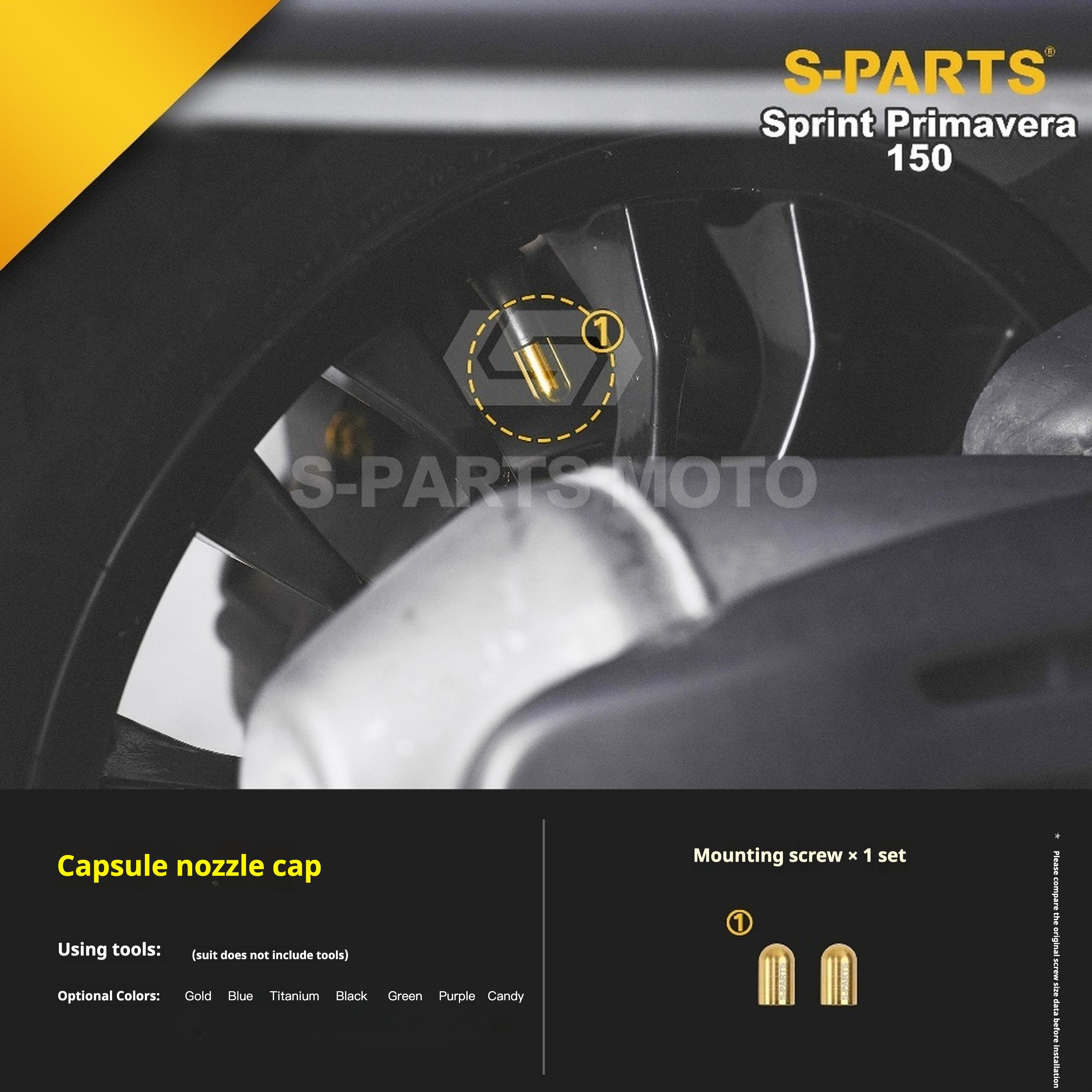 SPARTS Titanium Screw Set for Vespa Sprint/Primavera 150 – Custom Candy Color & CNC Titanium Upgrade Kit