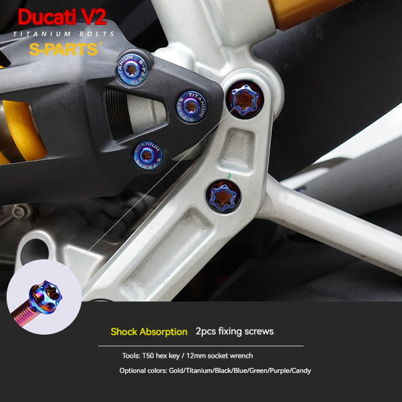 S-PARTS  Compatible with / Suitable for Ducati DUCATI V2 Full Titanium Bolt Kit