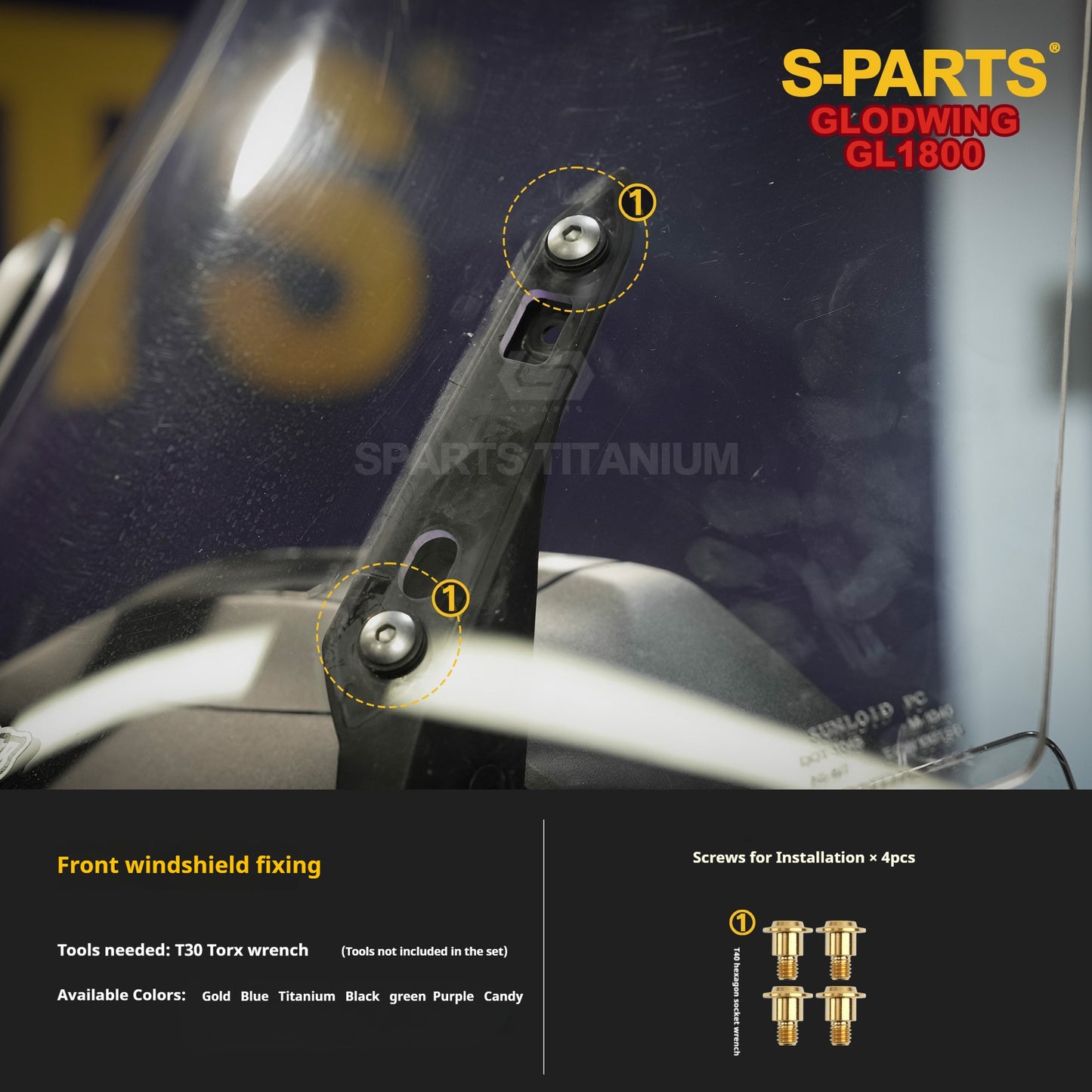 SPARTS Titanium Bolt Kit | Titanium for Honda Gold Wing GL1800 Motorcycle