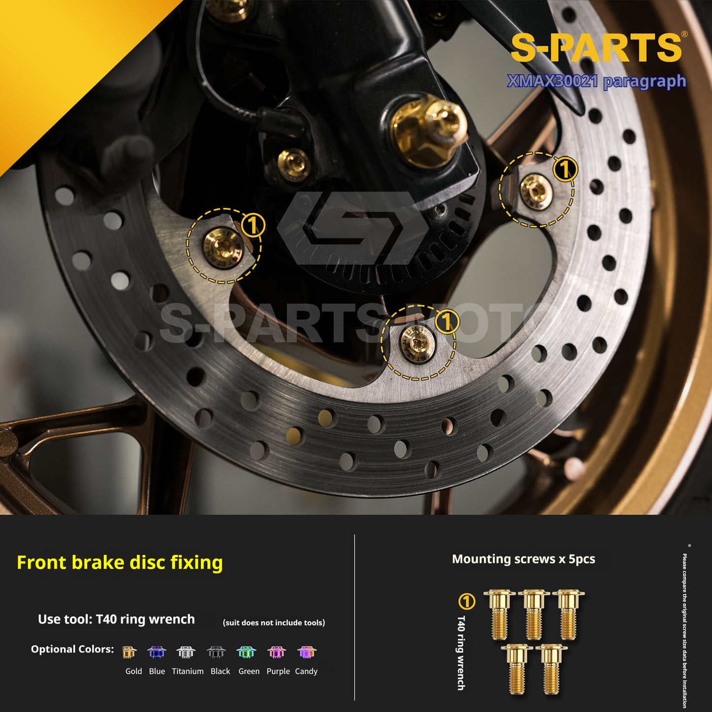 SPARTS 2021 XMAX300 YAMAHA Motorcycle Modified Titanium Alloy Bolts Screws
