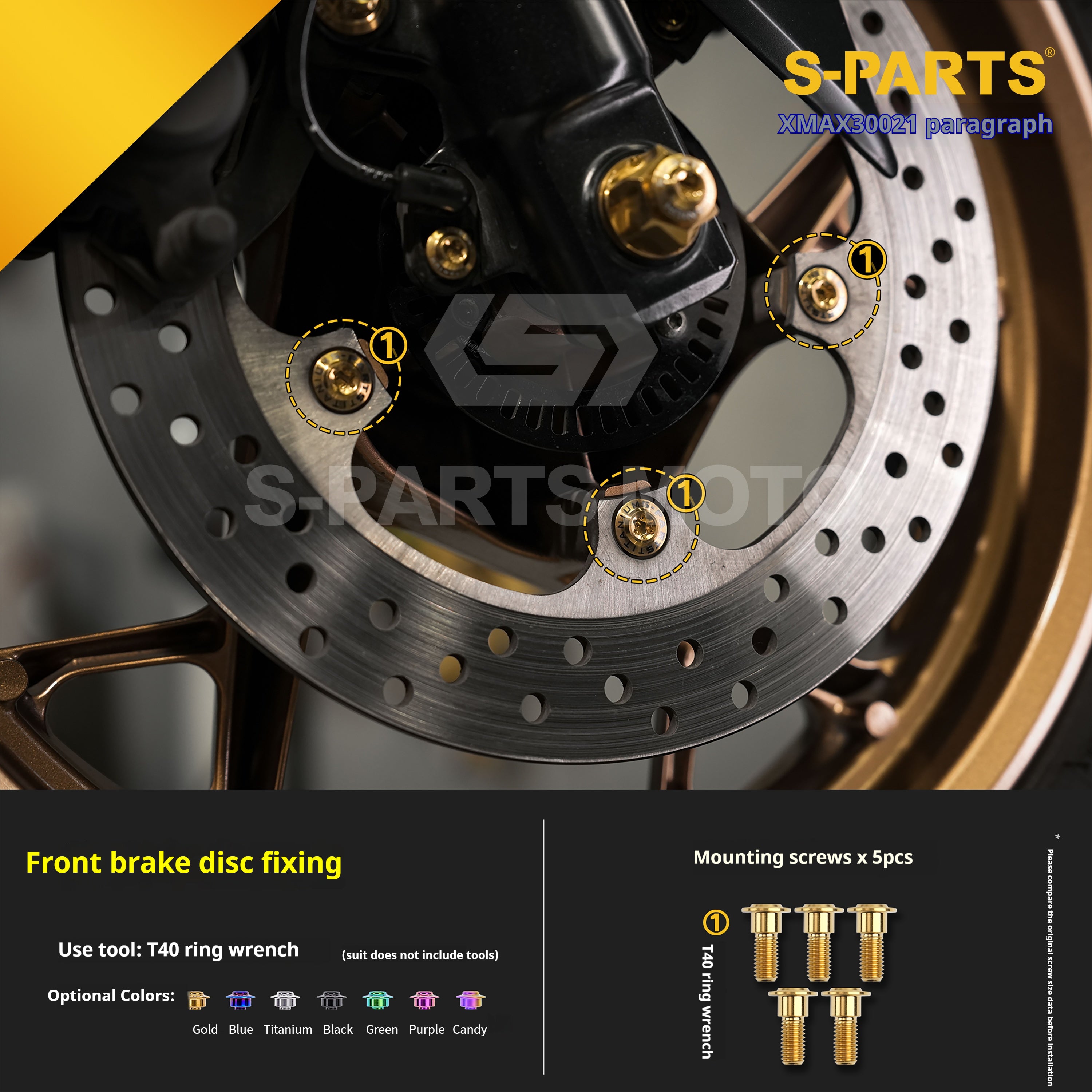 SPARTS Titanium Screw Set for Yamaha XMAX 300 2021 –  CNC Titanium Upgrade Kit