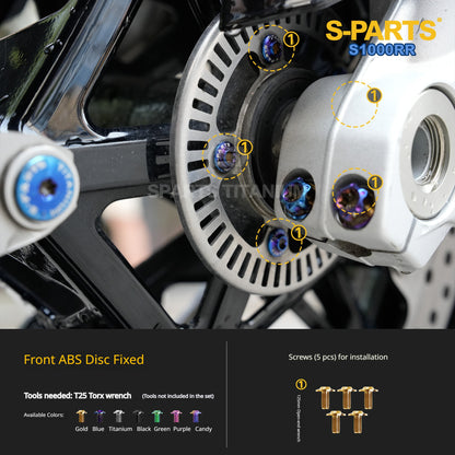 SPARTS Titanium Chassis Bolt Kit Brake Disc Caliper Sprocket Screws for BMW S1000RR
