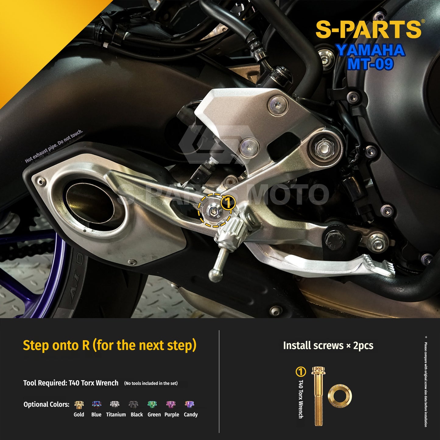 SPARTS Yamaha MT-09 Titanium Bolt Kit | TC4 Grade Motorcycle Fasteners