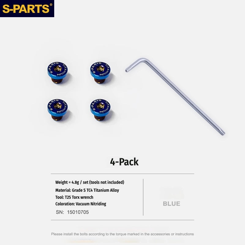 SPARTS Titanium Helmet Screws Kit for ARAI RAPIDE NEO / RX7X / AX7X – M5 & M6 Dome Head Bolts