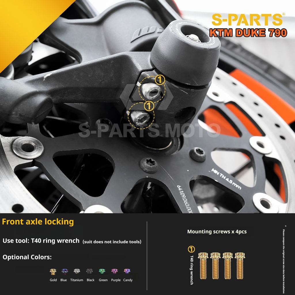 SPARTS TC4 Titanium Bolt Kit Compatible with KTM DUKE 790 – Full Motorcycle Fastener Upgrade