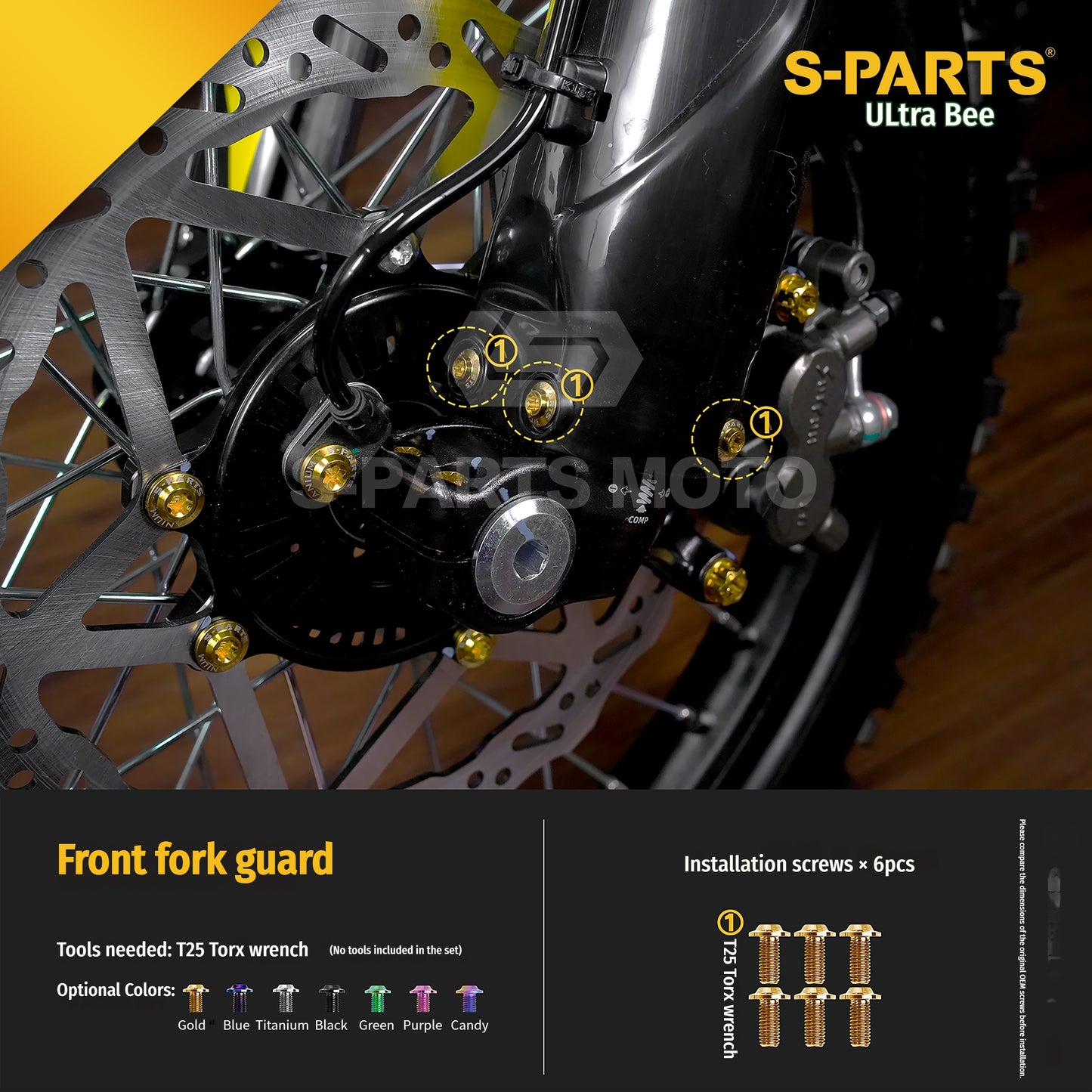 SPARTS Titanium Bolt Kit for Ultra Bee | Full Motorcycle Upgrade Set