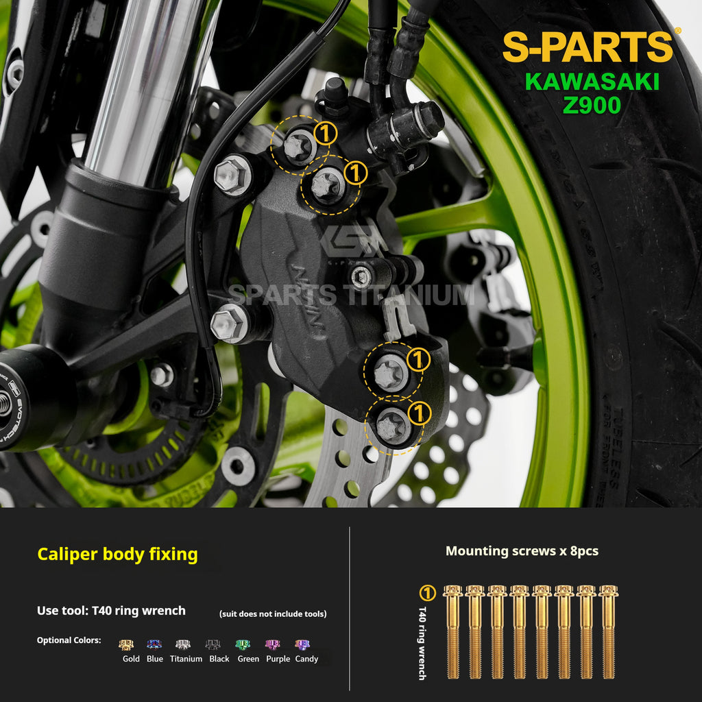 SPARTS Titanium Bolt Kit for Kawasaki Z900 2021 –  CNC Titanium Upgrade Kit - 1/2