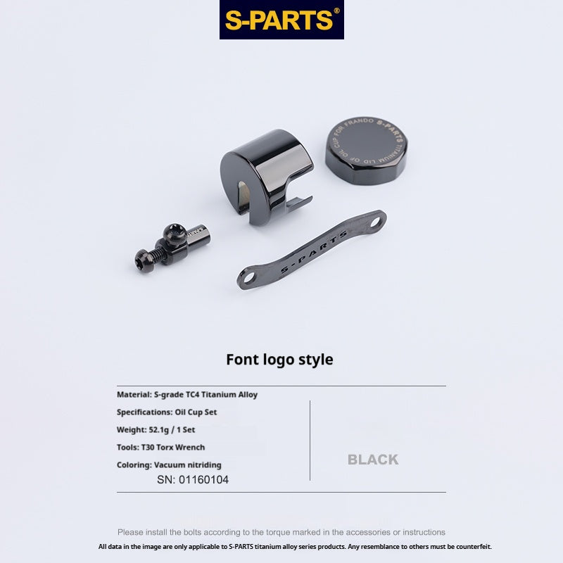 SPARTS Titanium Reservoir Cap Compatible with Brembo Master Cylinder – Separate Small Tank Cover Kit