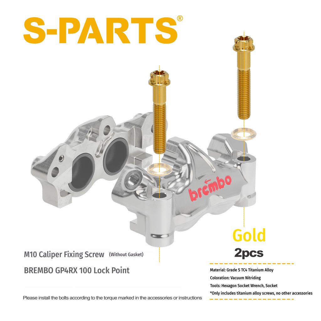 SPARTS Titanium Alloy Brembo M50 Caliper Bolt Kit (M10×55)