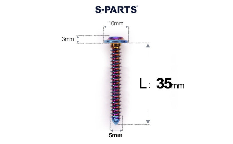 SPARTS Button Head M5×L10-35 Titanium Screws Self-Tapping Bolt
