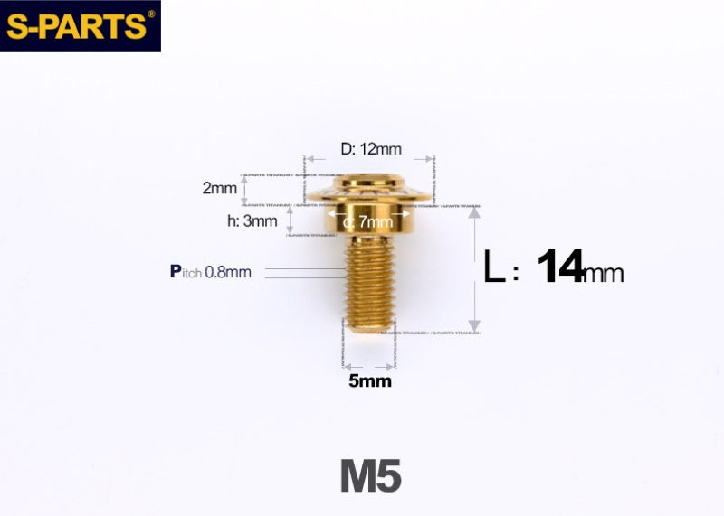 SPARTS M5 Titanium Button Head Shoulder Bolt